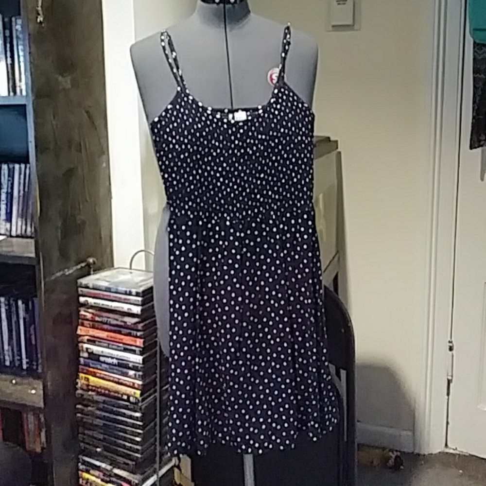 Navy Blue Polka-dot Sundress